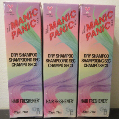 3 x Manic Panic Dry Shampoo Hair Refresher 0.71 oz SALE HELPS DOGS & CATS
