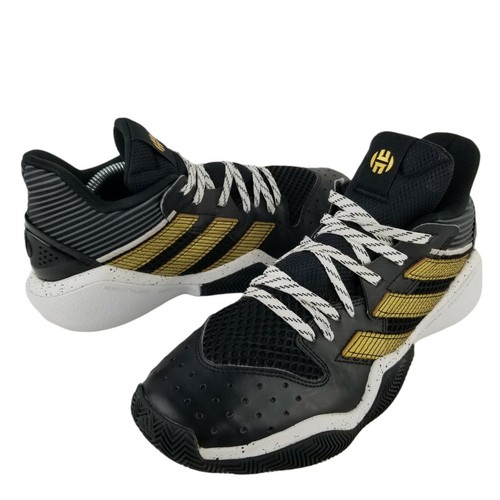 Adidas Harden Stepback Basketball Shoes Sneakers Black Gold Mens Size 8.5 FX7655 | eBay