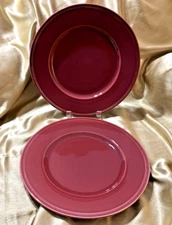Williams-Sonoma Portugal Ruby-Red Stoneware 12 3/4" Chop Plate EMBOSSED Platter