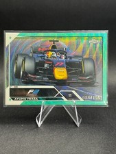 2023 Topps Chrome F 1 - F2 Cars Ayumu Iwasa #136 Aqua Wave Refractor 080 /150
