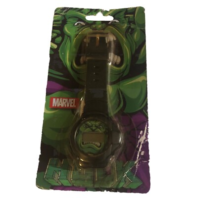 2002 MARVEL INCREDIBLE HULK WRIST WATCH NEW Untested Due To Being Sealed.