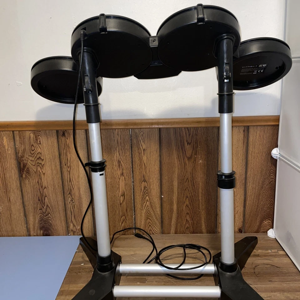 Rock Band Wired USB Drum Set Model #822148 Playstation No Foot Pedal W Game - Image 3 of 4