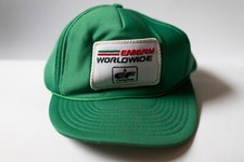 Vintage Emery Worldwide Trucker Hat Otto Brand Green Dad Cap 80s 90s - Pre Owne