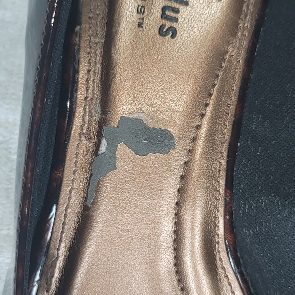 Zapatos sin cordones Comfort Plus by Predictions UWD con cuña estampado animal para mujer talla 8W Foto 4 de 4