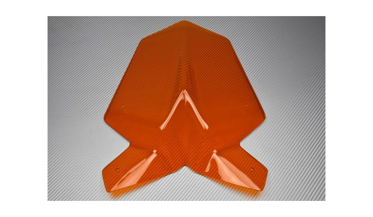 Bulle orange KTM Duke 890 R pour réduire la fatigue et la pression du vent - 2