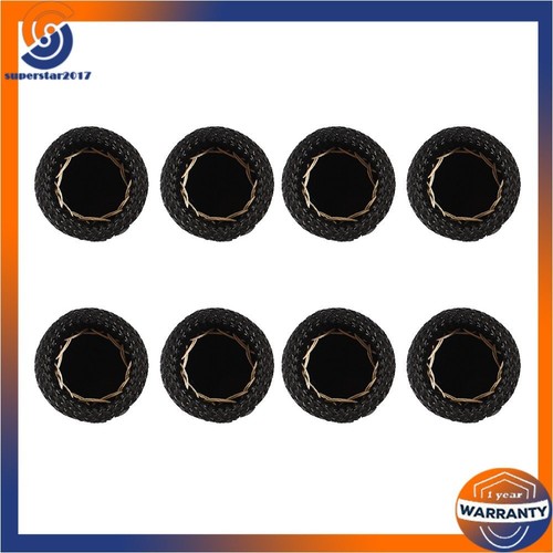 8Pcs Black Spark Plug Wire Boots Heat Shield Protector Sleeve SBC BBC 350 1200° - Picture 6 of 7