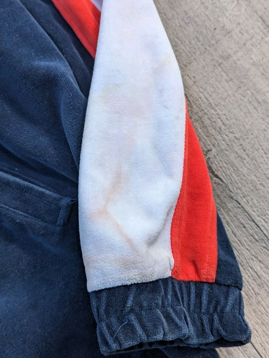 Vintage 80s FILA Made in Italy Distressed Worn Velour Track Vintage 80s FILA Made in Italy Distressed Worn Velour Track