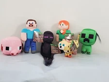 NEW Minecraft Enderman Steve Alex Ocelot Plush Toy Stuffed 8"-14" Doll Mojang