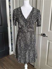 Maje Black and White Print Short Sleeve Mini Dress Size FR 36 US S