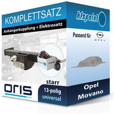 Für Opel Movano 11.2003-03.2010 ORIS Anhängerkupplung starr + 13polig E-Satz