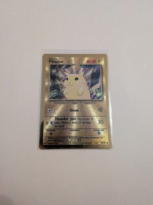 Pokémon Pikachu Gold Metal Promo 2021 25th Celebrations UPC