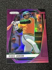 2025 Panini Prizm Reggie Jackson #202 Purple Prizm /149 Oakland Athletics!
