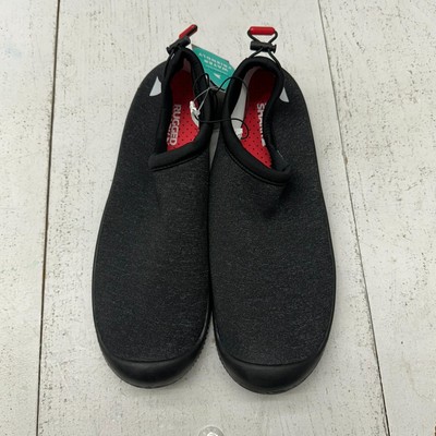 Rugged Shark Black Basic Slip On Drainable Water Sock Shoes Men's Size 11 NEW