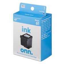onn. INHPCL100014177 Ink Cartridge Compatible with HP 61, Black