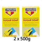 Bartoline Sugar Soap Powder Traditional 2 x 500g Professional Cleaning Preparati