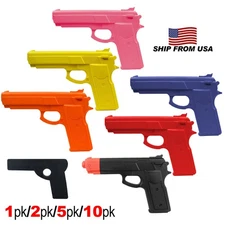 Rubber Gun Martial Arts Training Police Self Defense Plastic Yellow Black Pistol