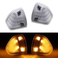 LED Side Mirror Turn Signal Light Left and Right Lamps Cover Lens for Clear