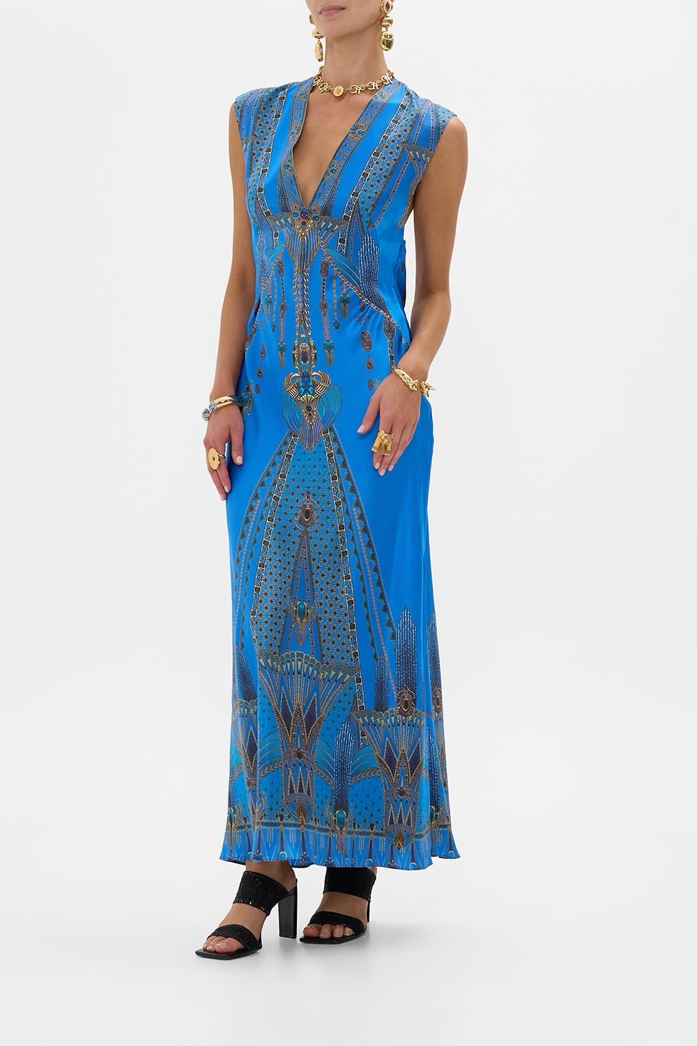 CAMILLA Archival Revival Extended Shoulder Dress With T Back Size M RRP $1199 image 5