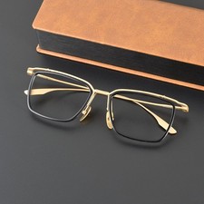 Pure Titanium Hand Made Retro Eyeglass Frame Japanese Acetate Spectacles Glasses