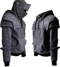 Hoodie, drawstring mask, solid color jacket, hoodie, cosplay suit