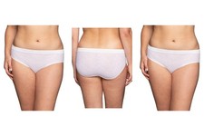 3 Pack Vanity Fair Effortless Hipster Panties White Lace Sz 7 NWT 18277