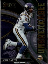 2020 Panini Select Cris Carter #U24 Unbreakable NFL Football Trading Card