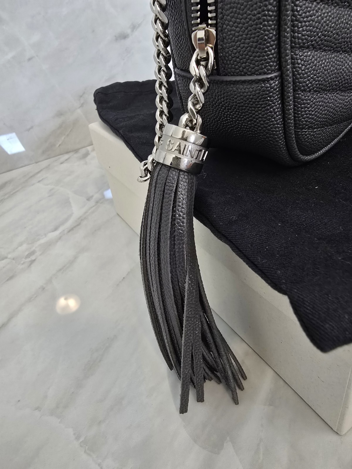 Saint Laurent Loulou Mini borsa a tracolla in pelle trapuntata