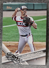 2017 Topps #434 Tyler Saladino White Sox Double Logo Stamp Error