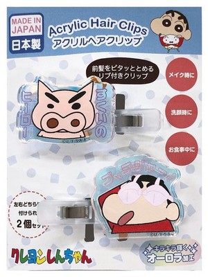 (JAPAN) Crayon Shin-chan Aurora Acrylic Hair Clip Hero K4100C