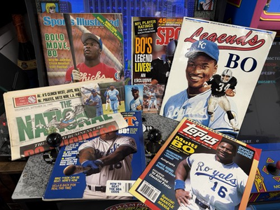#ad #ad Bo Jackson Lot: 4 Oddball KC Royals Cards 6 Magazines SI Topps Legends Sport $79.00