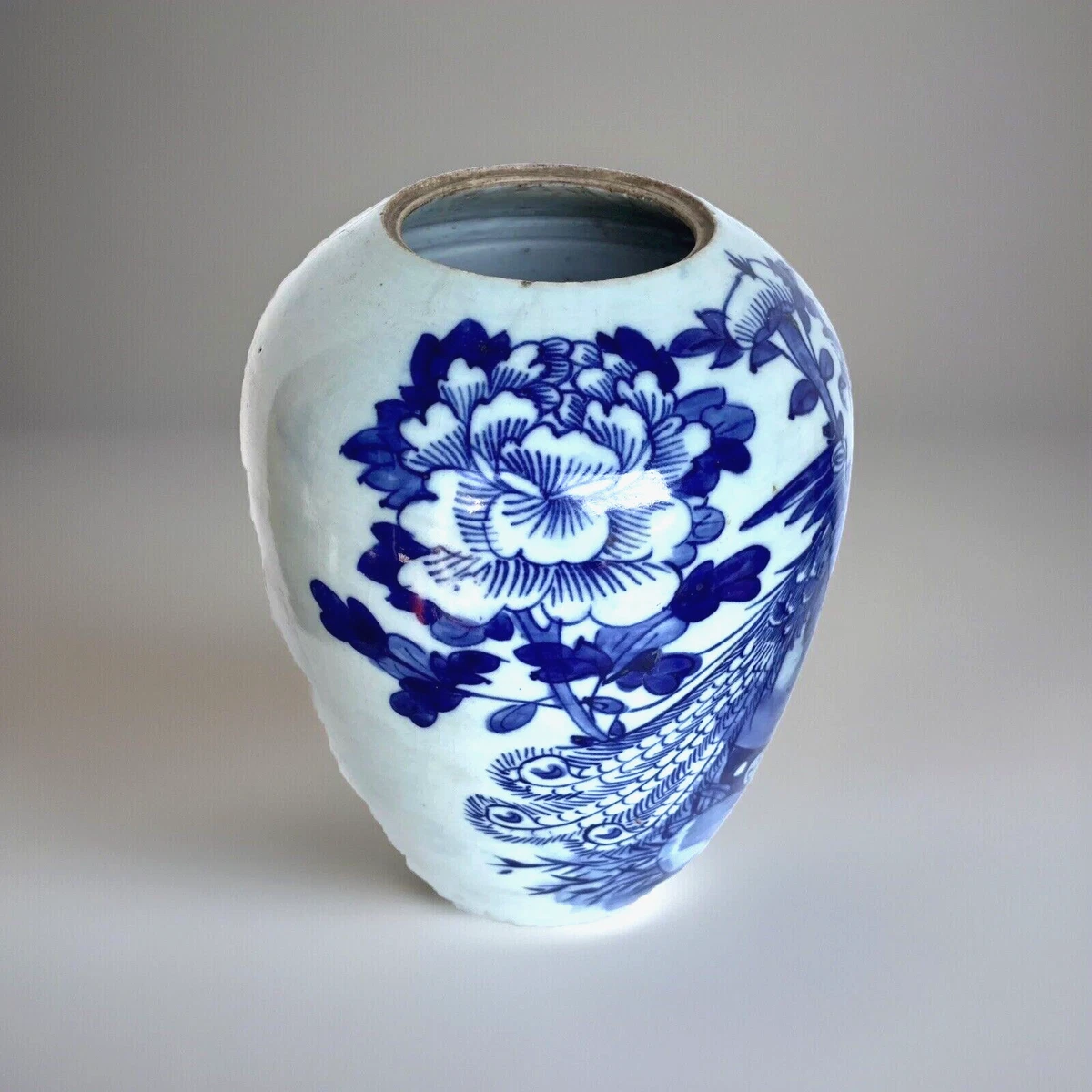 蓝色和白色罐在中国古董花瓶| eBay