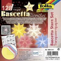 Folia - Bastelset Bascetta Stern Mini Pastelfarben 7,5 X 7,5 CM NEU OVP
