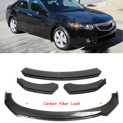 Front Bumper Lip Spoiler Splitter Kit Carbon Fiber Style For Acura TSX