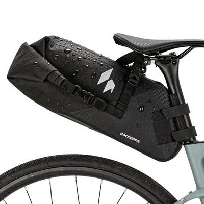 ROCKBROS Bikepacking Satteltasche 100% Wasserdicht 13L Fahrradtasche für MTB