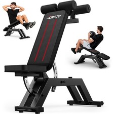 Adjustable Sit-Up Weight Bench, 1500 lb Capacity Decline Ab Workout Bench, He...
