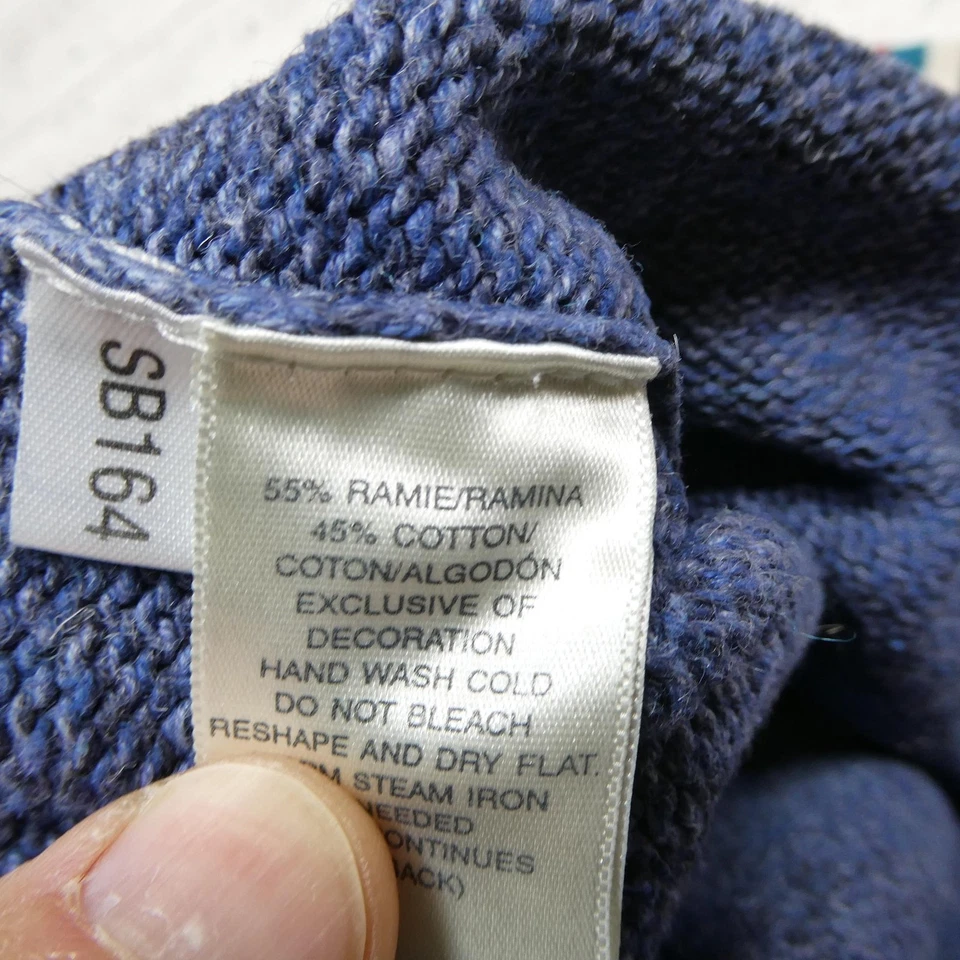 Suéter Vintage Susan Bristol Mujer Grande Azul Cárdigan Pingüinos Navidad Años 00 Foto 4 de 4