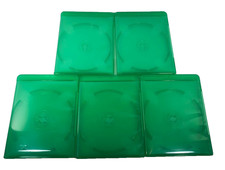 QT 5 Green Blu-ray/4K Transparent Case Colored 2 Disk 11MM - Fits W/ Slipcovers