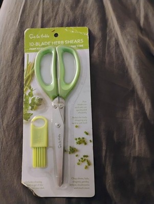 Upgrade Herb & Salad Scissors Kit- Smart Food Chopper Cutter, Green