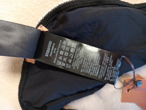 Designer Slip Nero mit Aluminium Applikationen Ermanno Scervino Neu Gr. 40 230€ - Picture 6 of 7