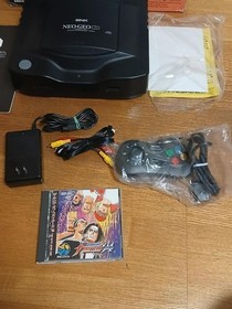 SNK Neo Geo CD Console Complete Set Black With Box & Manual & Soft Tested Used