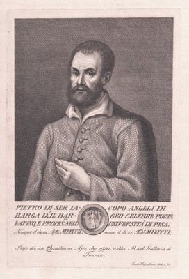 Pietro degli Angeli Italian Renaissance humanist poet Pisa Barga Portrait 1770
