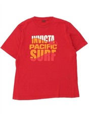 T-shirt uomo INVICTA grafica media rosso cotone DX74