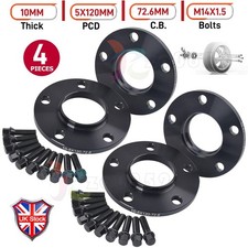 4x 10mm Alloy Wheel Spacers For VW Transporter T5 T6 5X120 72.6-65.1 hubcentric