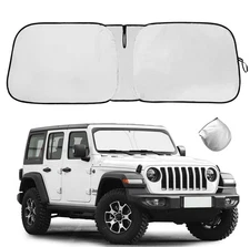 For Jeep Wrangler JL JLU 2018-2025 Windshield Sun Shade Visor UV Block Protector