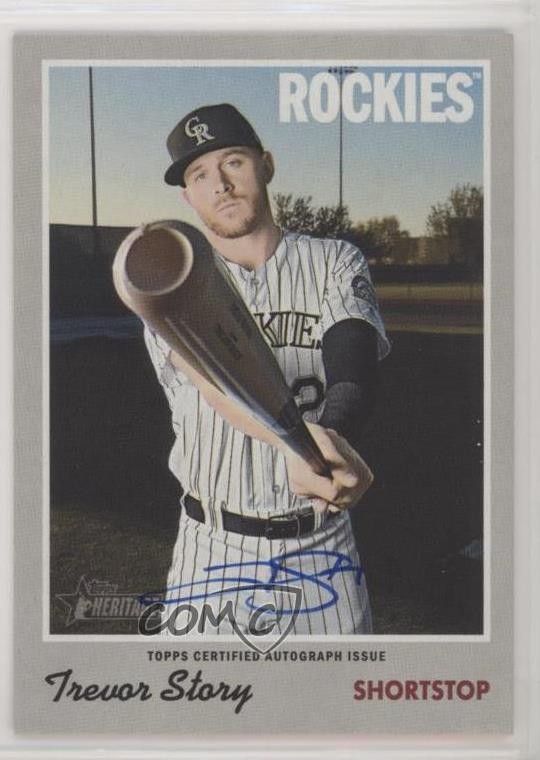 2019 Topps Heritage Real One Trevor Story #ROA-TST Auto 8k4