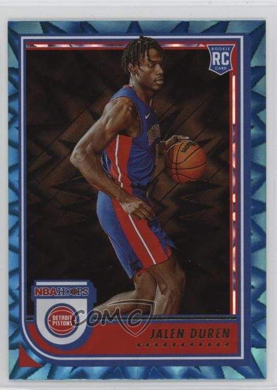 2022-23 Panini NBA Hoops Rookies Teal Explosion Jalen Duren #243 7rf