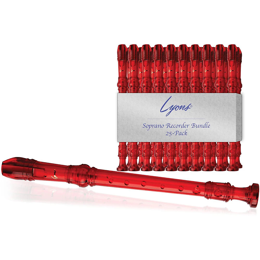 Lyons SOPRANO RECORDER VALU BNDL 25PK Transparent Red 11290₽
