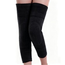 Men Cashmere Knee Braces Supports Leg Warmer Winter Warm Thermal Wool Cycling...