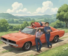 The Dukes of Hazzard 8x10 Ghibli Print