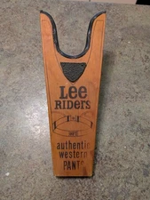 RARE Vintage Advertising Boot Jack LEE RIDERS Authentic Western Pants 12"